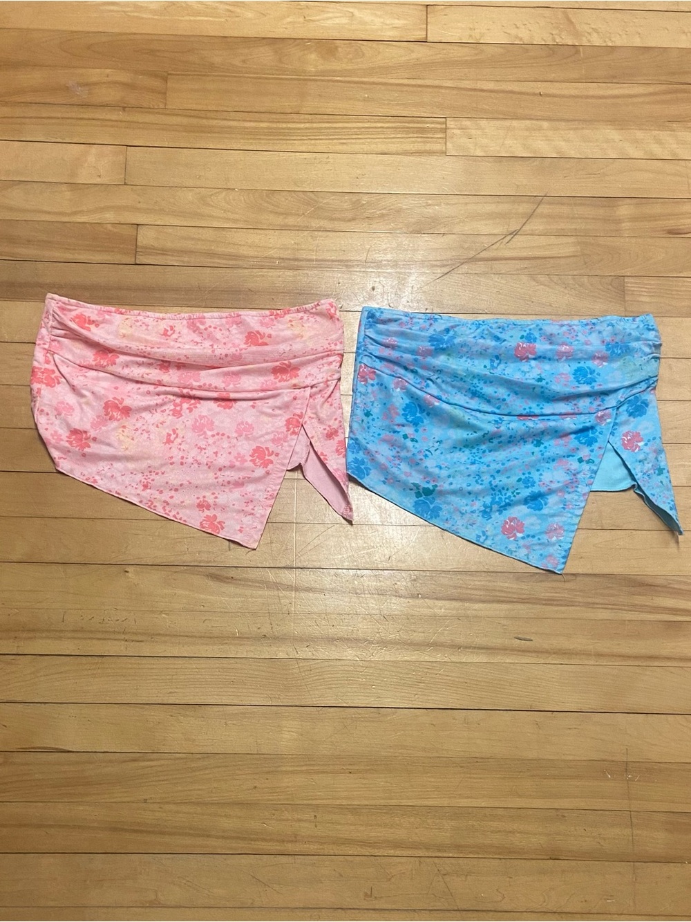 Womens Large Tube Top Bundle Shein Floral Pink & Blue, Sexy & Feminine Fit 